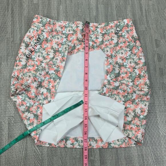 Golfino Skort Womens 6 Ivy Pink Match Play Floral Print Lined Side Zip Golf - Picture 8 of 15